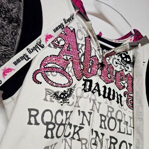 Super Rare Abbey Dawn By Avril Lavigne Short Sleeve Zip Up Hoodie Size Medium